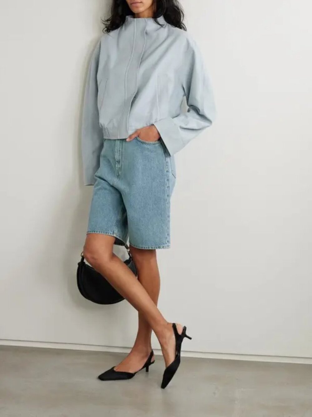 Loulou de Saison (Loulou Studio) Blue Isu Denim Shorts Size 25